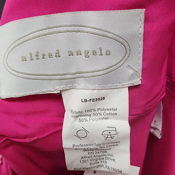 Alfred Angelo Pink Satin Bridesmaids Event Dress Size S - Picture 9 of 10